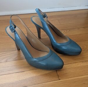 Nine West Teal Heels